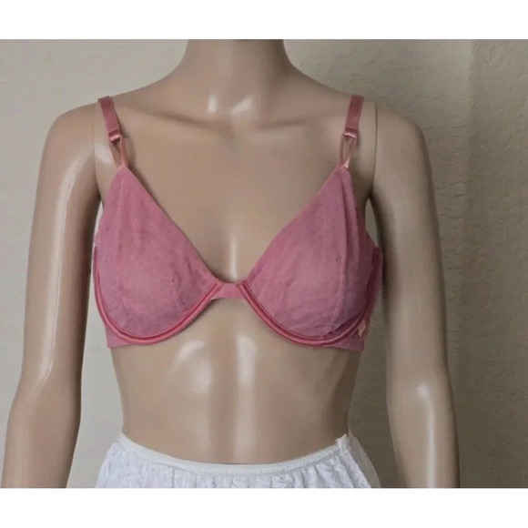 Victoria's Secret Bra Unlined Demi Lace Underwire pink size 38C - Picture 7 of 7